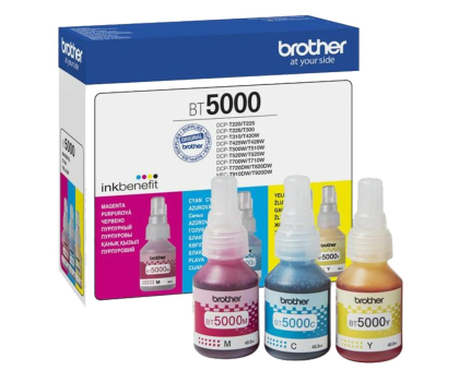 Tusz BROTHER Zestaw tuszy BT5000CMY (BT5000CLVAL) DCP-525W DZP-425W DCP-T7xxW DCP-T510W MFC-T910DW